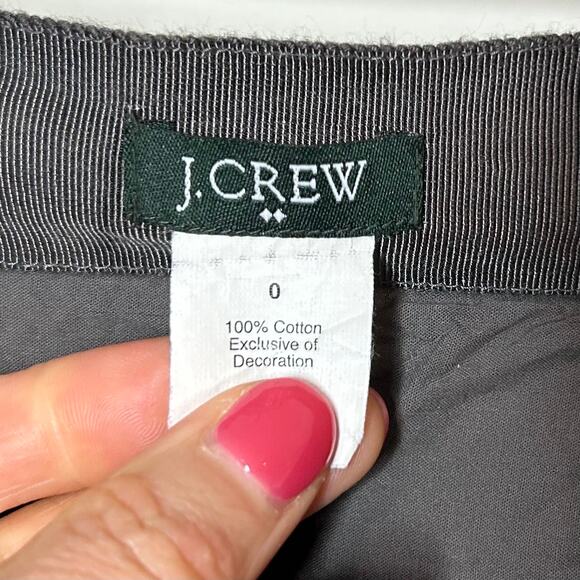 J.Crew Factory Gray Floral Eyelet Skirt Size 0 - Picture 4 of 7